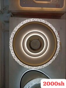 Modern Crystal-Accented LED Ceiling Light